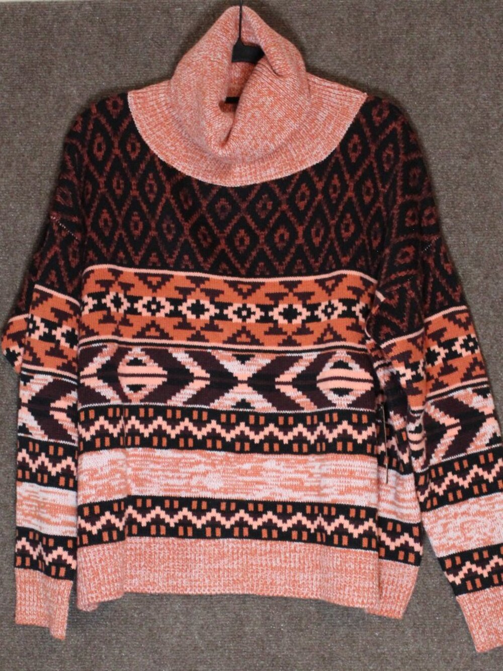 Wrangler Retro Womens Size S Southwestern Aztec Cowl Neck Sweater NWT